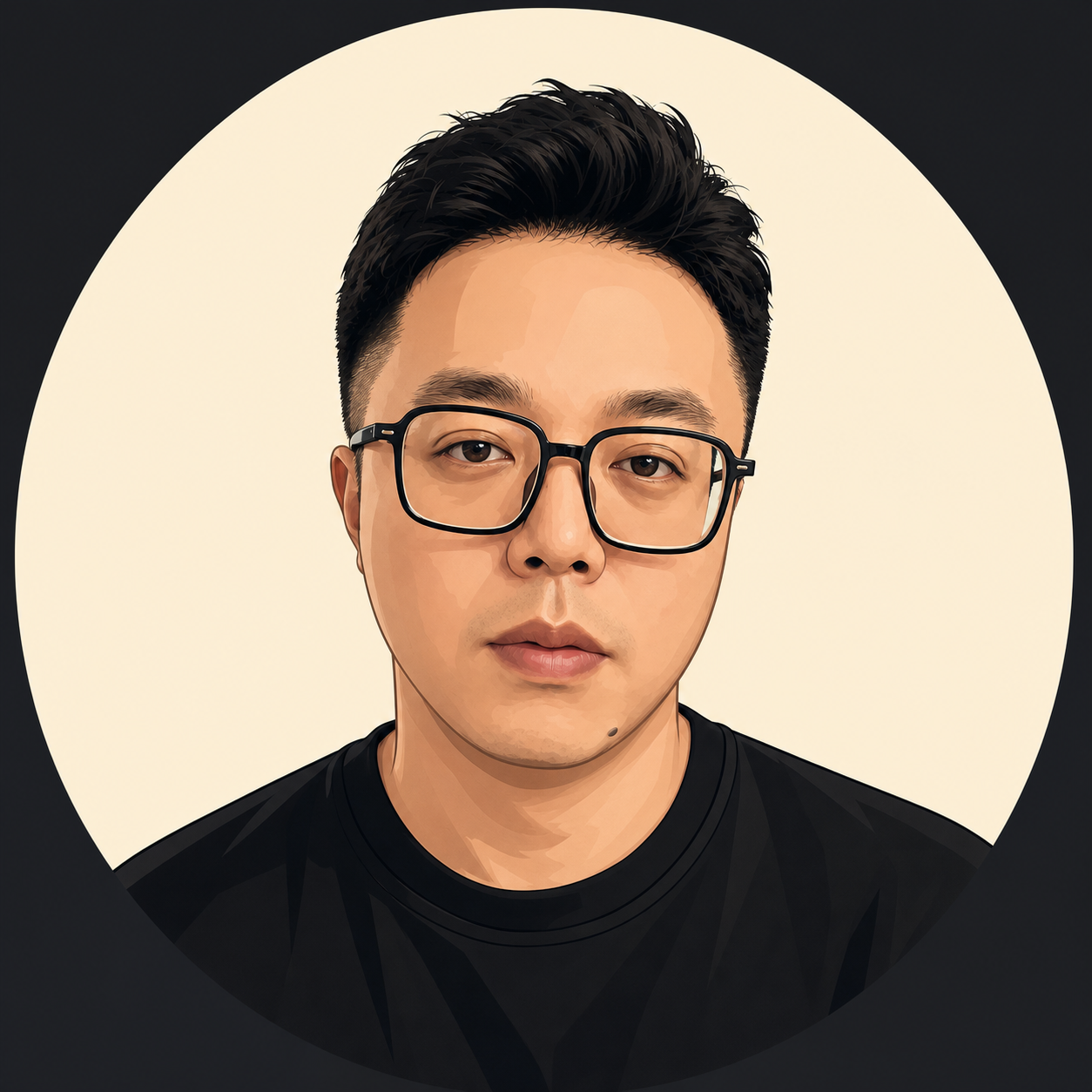 亦可的圆形插画头像
